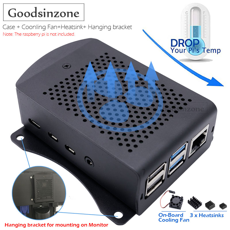 Argon One V3 M.2 Nvme Case - Boîtier en aluminium Raspberry Pi 4