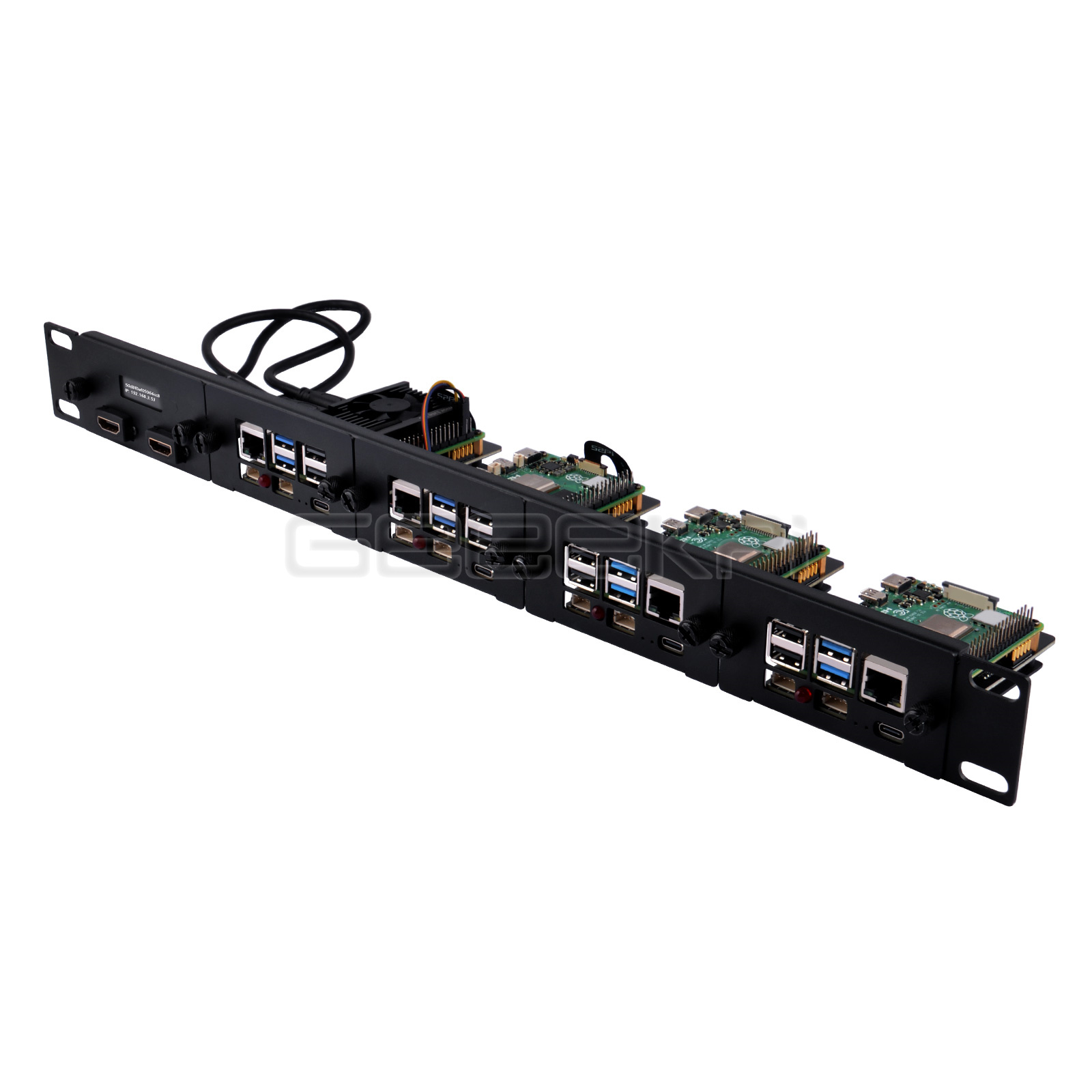 Raspberry Pi Rackmount 1U 19 Inch - Kit de support rapide en acier