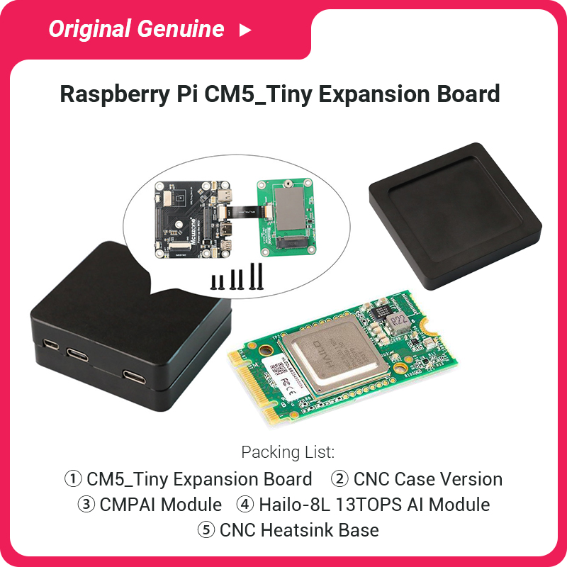 Raspberry Pi Ai Kit Hailo-8L - Kit complet CM5 Tiny avec module