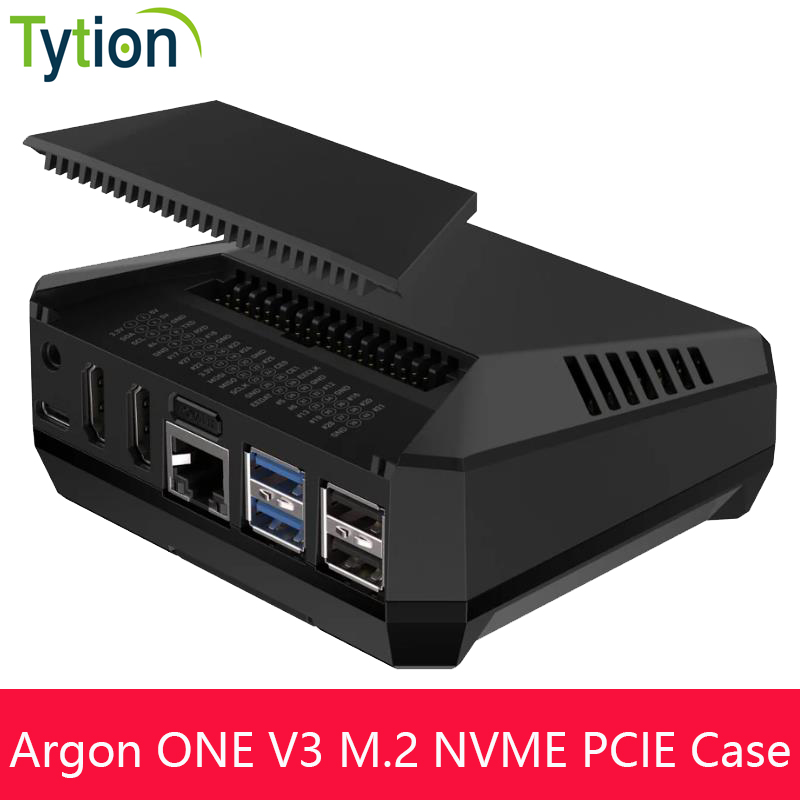 Argon One V3 M.2 Nvme Case - Boîtier en alliage d'aluminium avec ventilateur