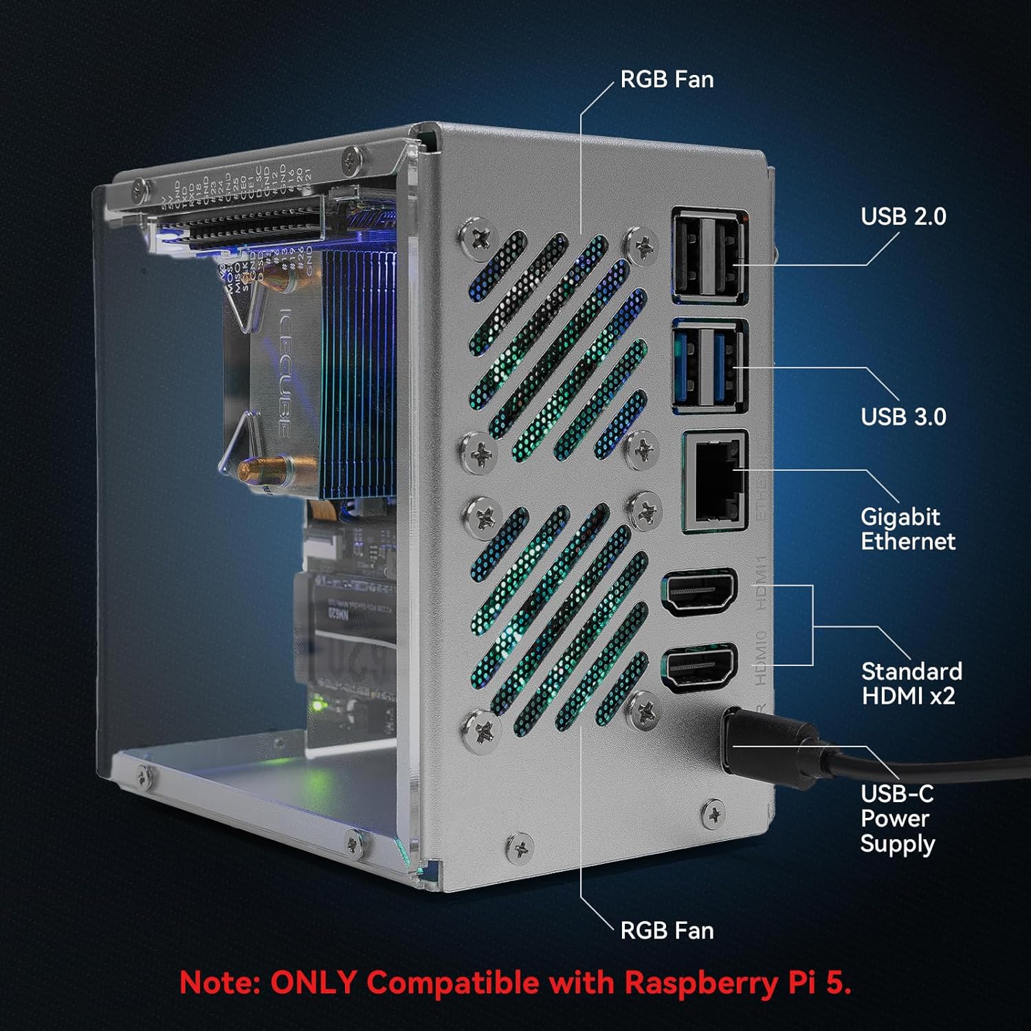 Boîtier Mini PC Pironman 5 NVM - Raspberry Pi Ai Kit Hailo-8L avis et prix