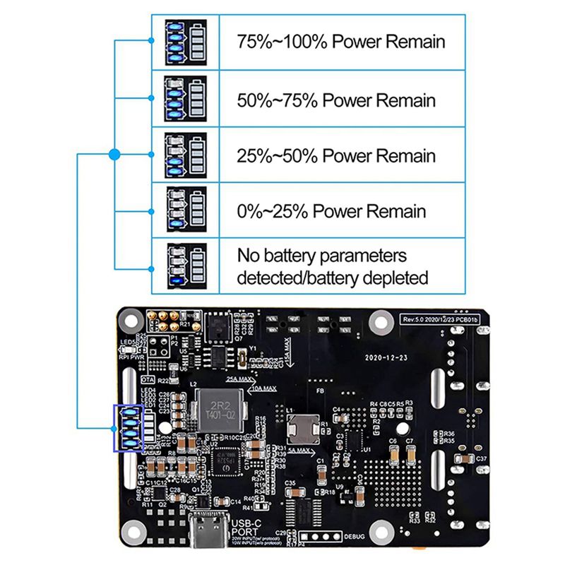 AA08-2X pour Raspberry Pi 4, a - Raspberry Pi Uninterrupted Power Supply Ups 18650 avis et prix