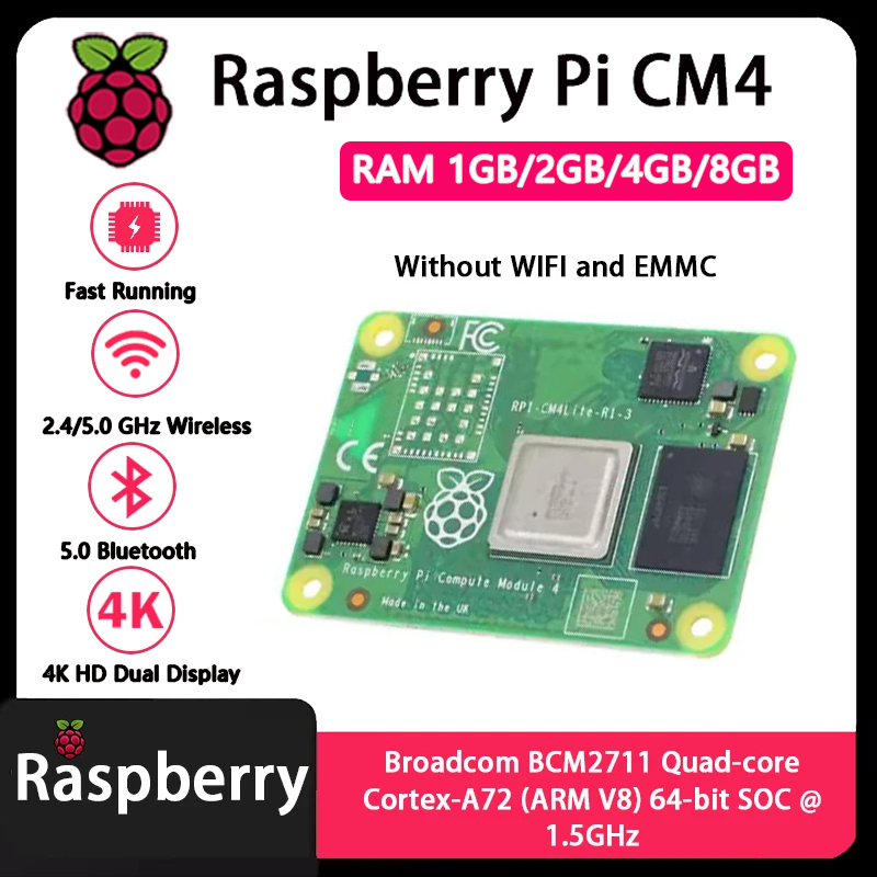 Raspberry Pi CM4 1 Go/2 Go/4 G - Raspberry Pi Compute Module 4 8Gb 32Gb Emmc avis et prix