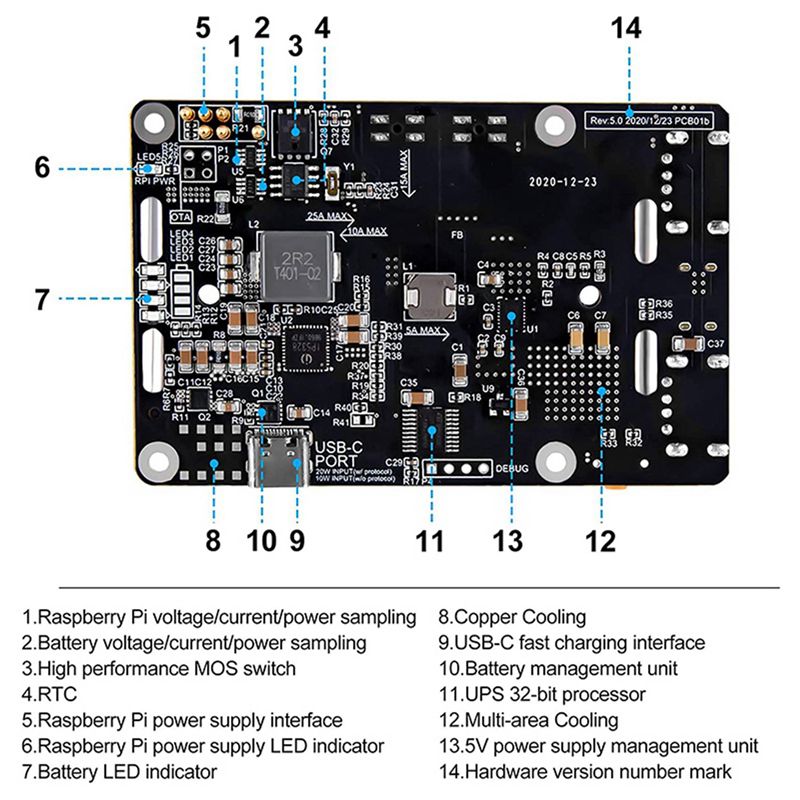 Carte d'extension d'alimentati - Raspberry Pi Uninterrupted Power Supply Ups 18650 avis et prix