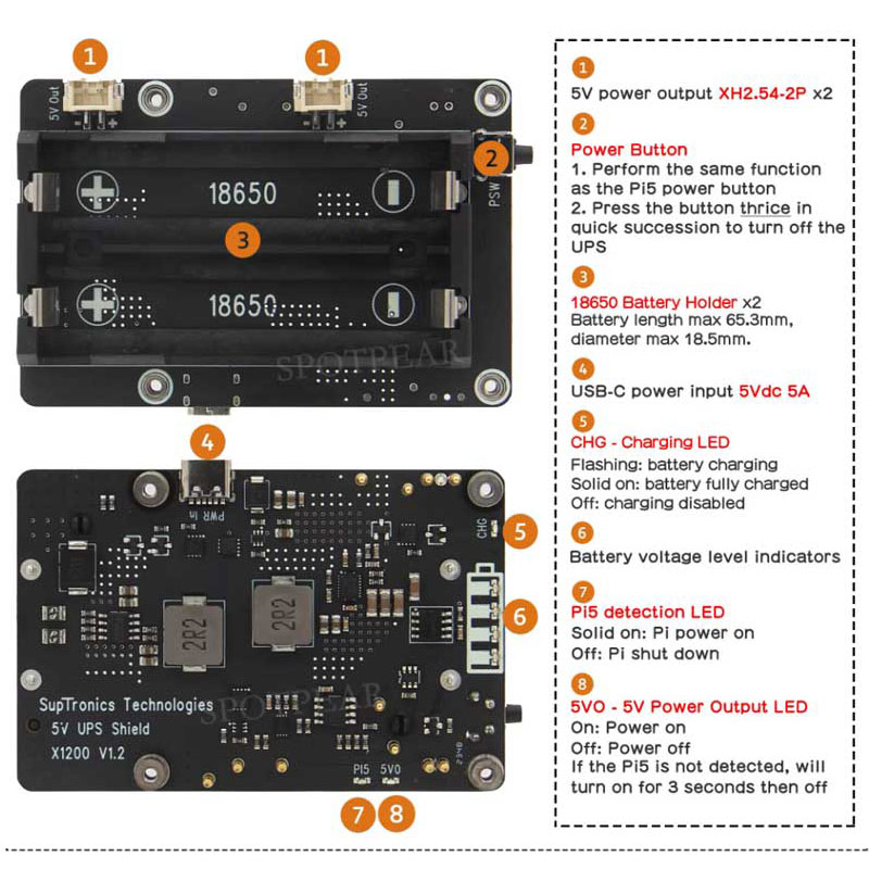 Carte d'extension UPS Raspberr - Raspberry Pi Uninterrupted Power Supply Ups 18650 avis et prix